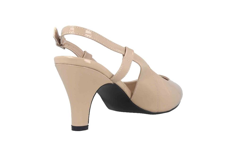 Pleaser Divine-418 Pumps in Übergrößen Beige DIV418/CR große Damenschuhe
