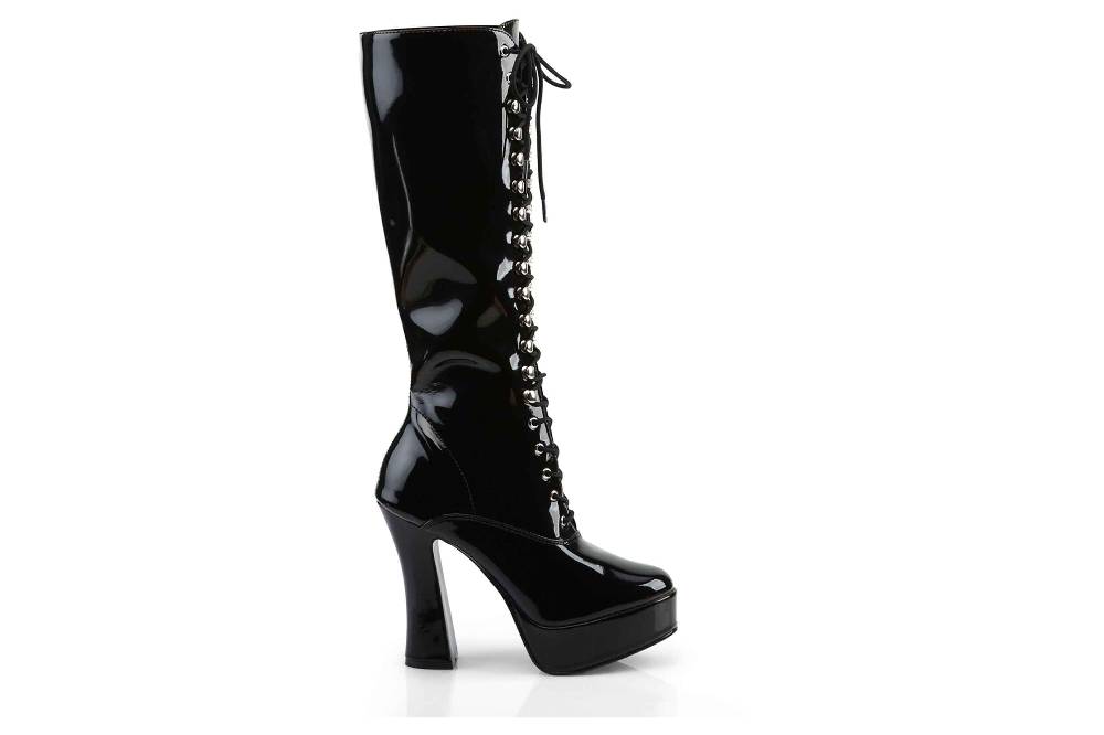 Pleaser Elektra-2020 Stiefel In Übergrößen Schwarz ELE2020/B Große Damenschuhe