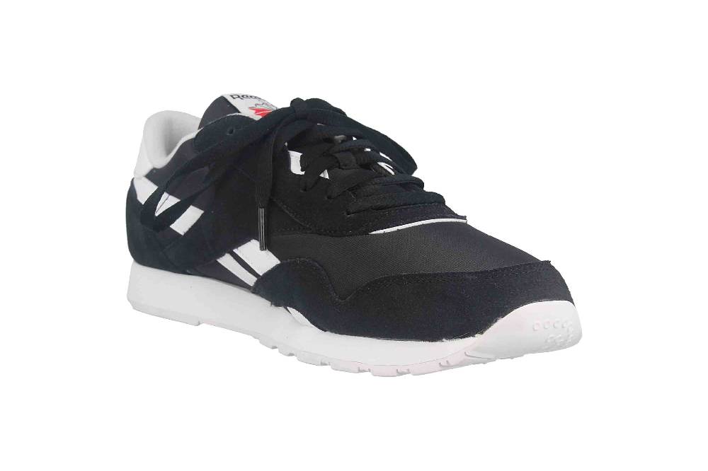 Reebok CLASSIC NYLON Sportschuhe / Laufschuhe In Übergrößen Schwarz 100009273 Große Herrenschuhe