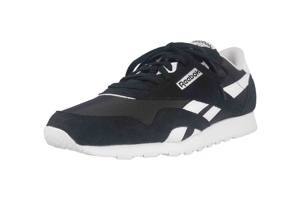 Reebok CLASSIC NYLON Sportschuhe / Laufschuhe In Übergrößen Schwarz 100009273 Große Herrenschuhe