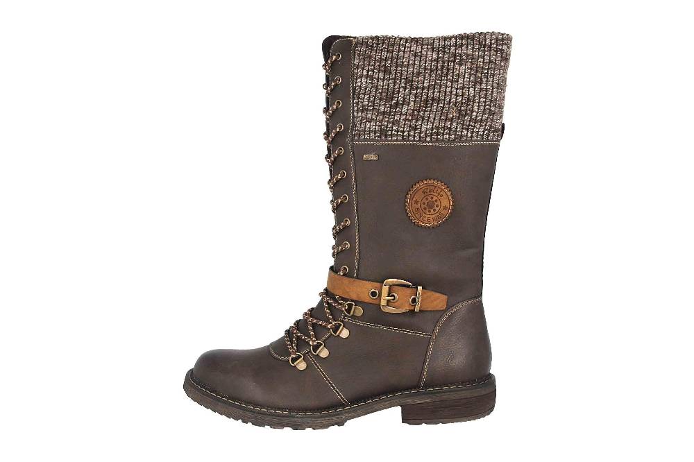 Relife Stiefel in Übergrößen Braun R3002 8032 große Damenschuhe