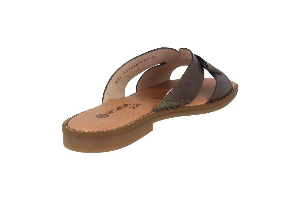 Remonte Pantoletten In Übergrößen Grün D3653-54 Große Damenschuhe