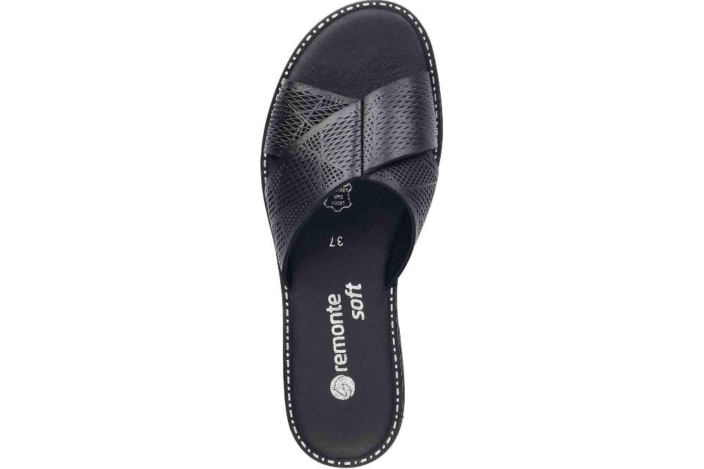 Remonte Pantoletten In Übergrößen Schwarz D3651-01 Große Damenschuhe