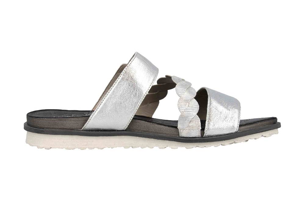 Remonte Pantoletten In Übergrößen Silber R2757-90 Große Damenschuhe