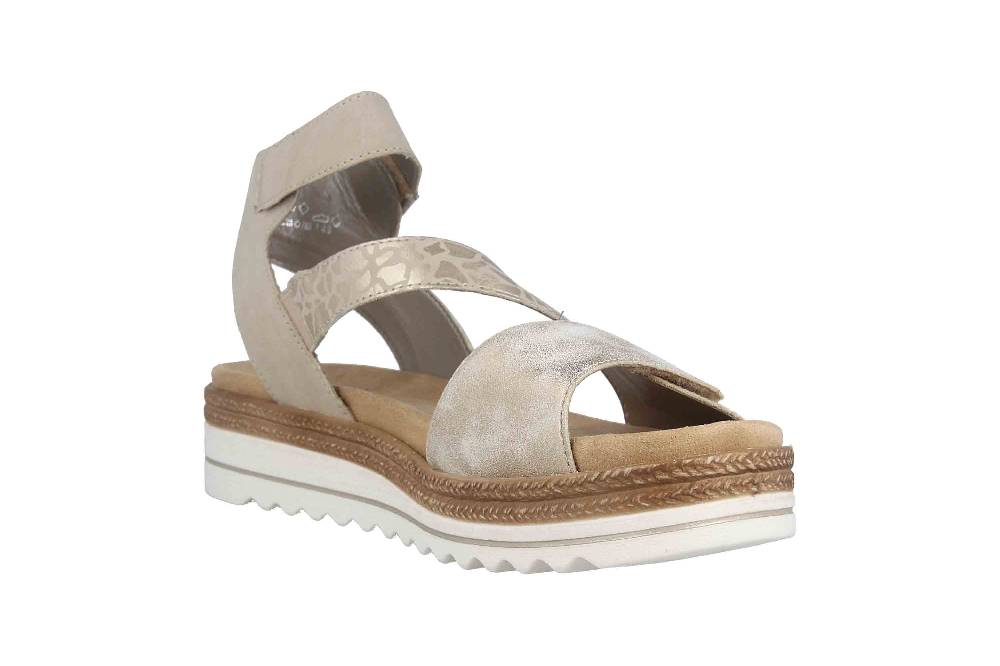 Remonte Sandalen In Übergrößen Beige D0Q53-62 Große Damenschuhe
