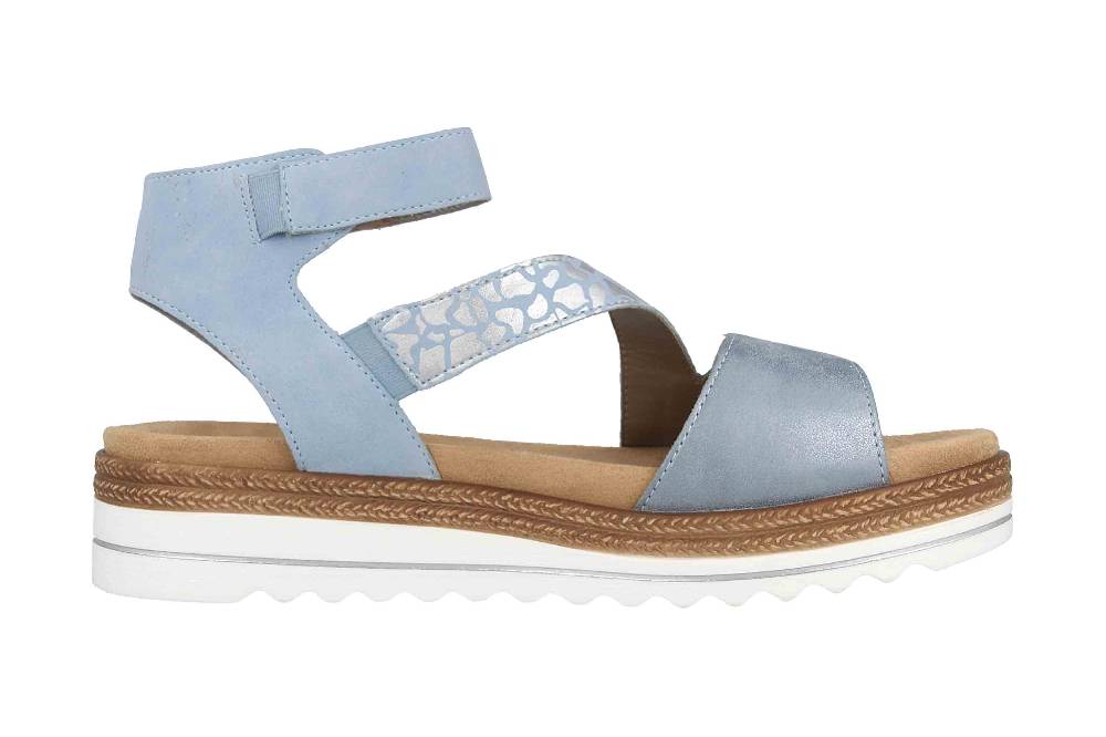 Remonte Sandalen In Übergrößen Blau D0Q53-10 Große Damenschuhe