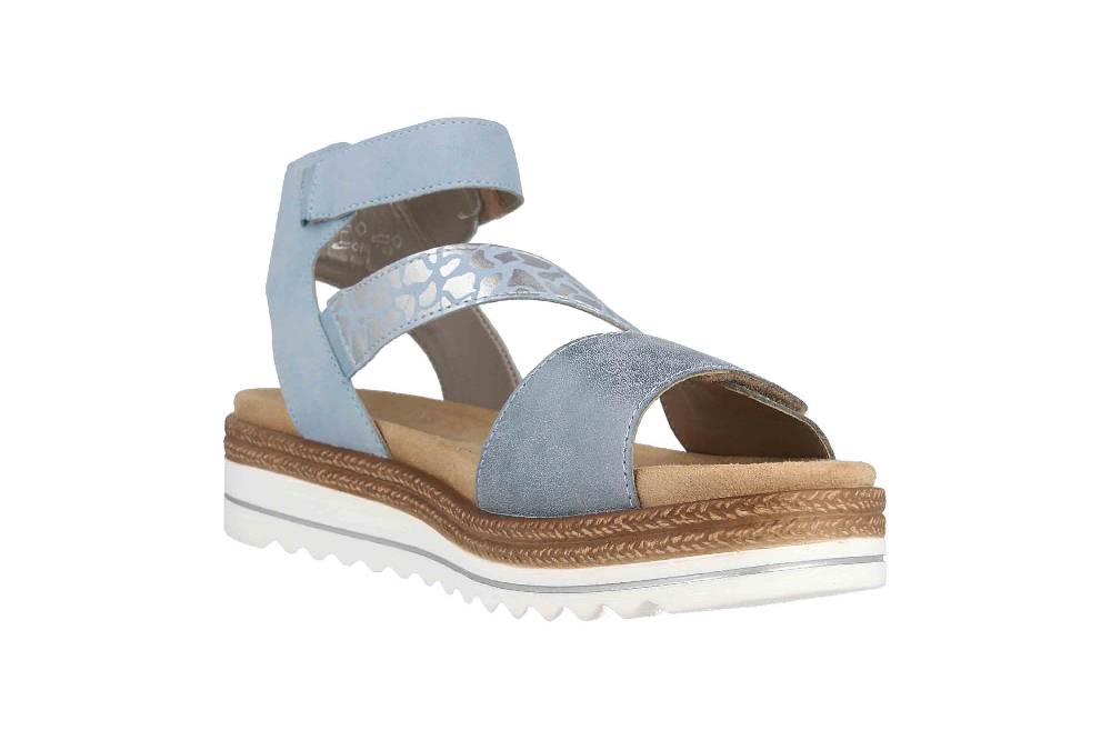 Remonte Sandalen In Übergrößen Blau D0Q53-10 Große Damenschuhe