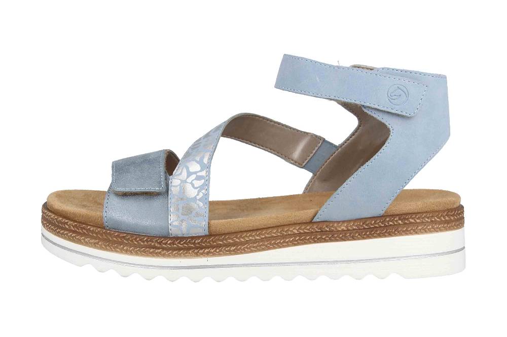 Remonte Sandalen in Übergrößen Blau D0Q53-10 große Damenschuhe