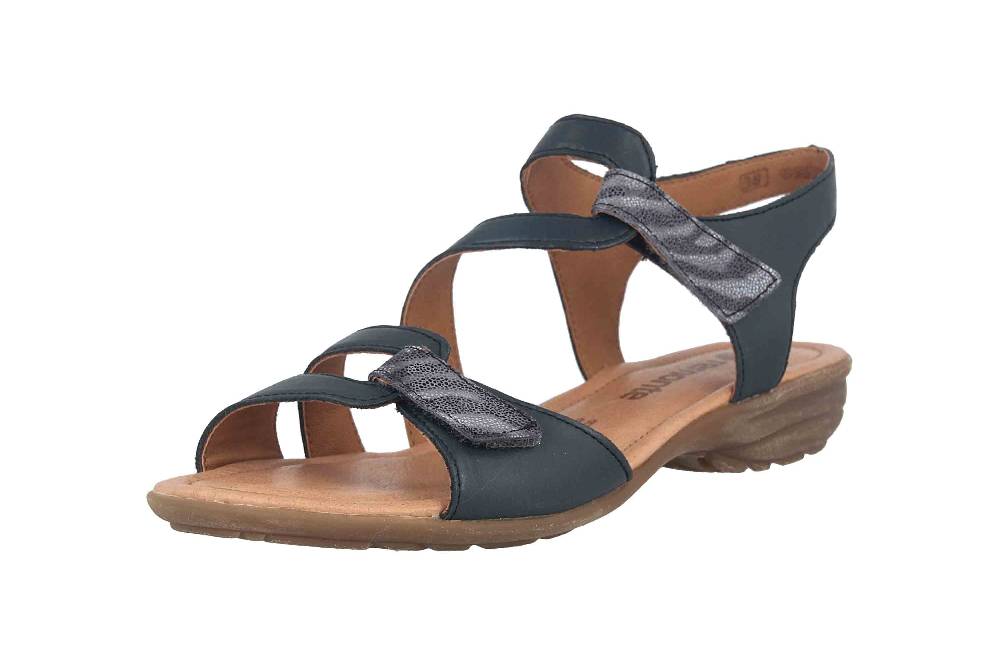 Remonte Sandalen In Übergrößen Blau R3662-14 Große Damenschuhe