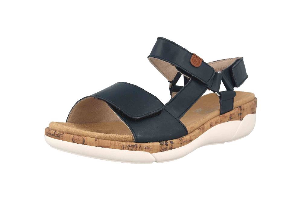 Remonte Sandalen In Übergrößen Blau R6855-14 Große Damenschuhe