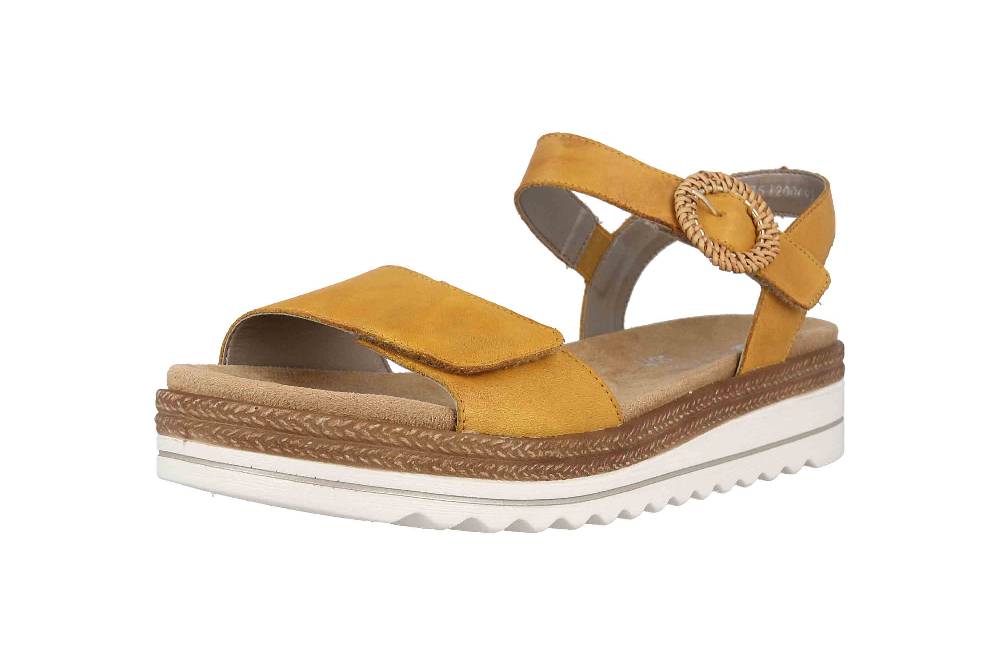 Remonte Sandalen In Übergrößen Gelb D0Q52-68 Große Damenschuhe