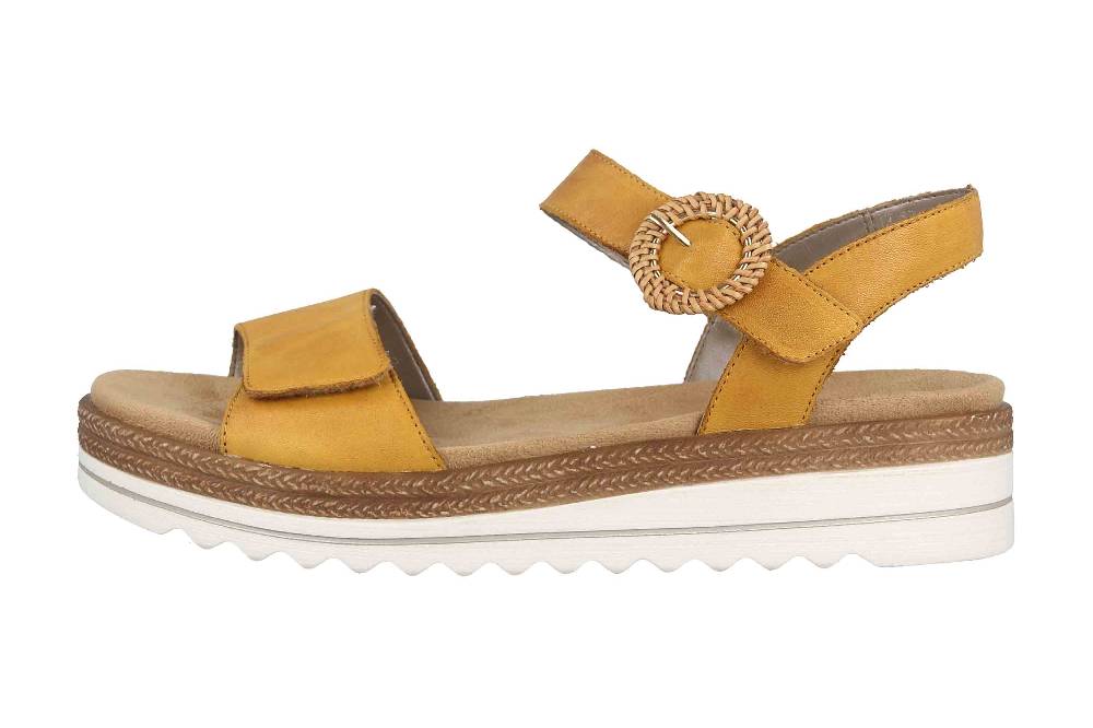 Remonte Sandalen in Übergrößen Gelb D0Q52-68 große Damenschuhe