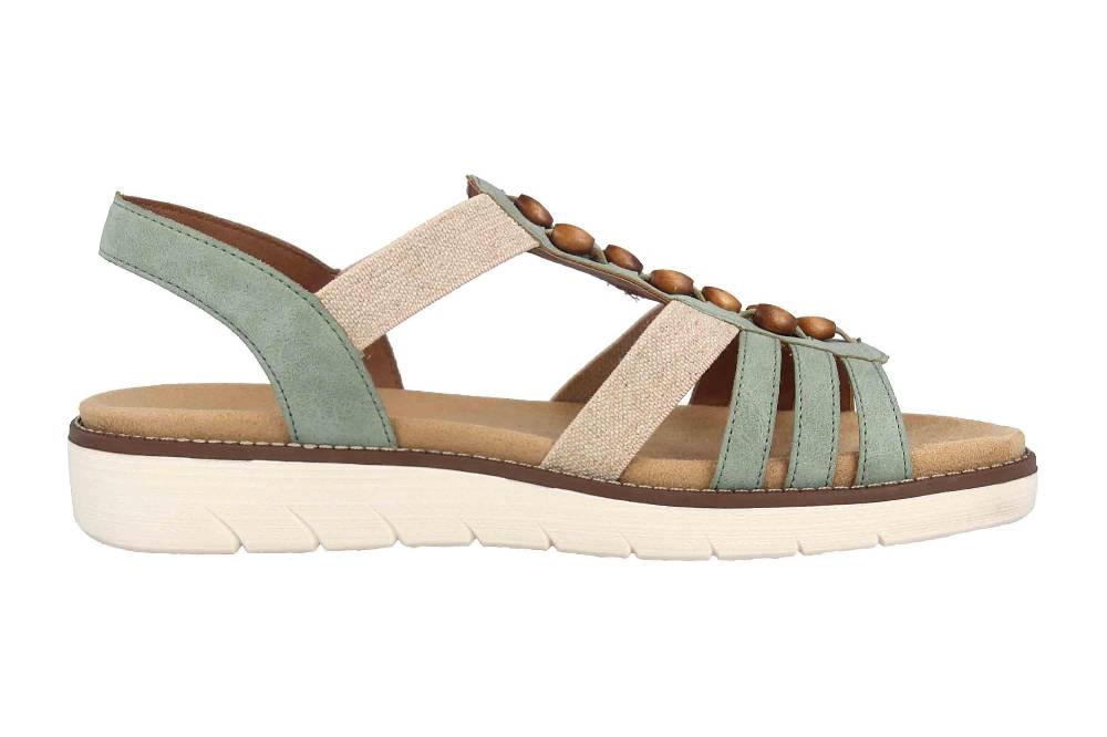 Remonte Sandalen In Übergrößen Grün D2065-52 Große Damenschuhe