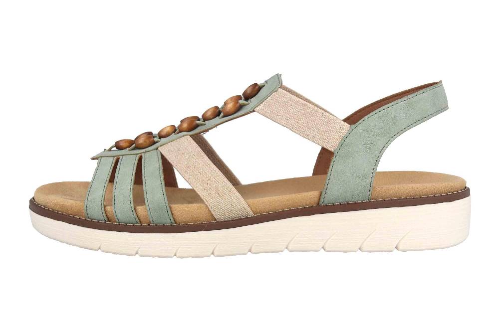 Remonte Sandalen in Übergrößen Grün D2065-52 große Damenschuhe