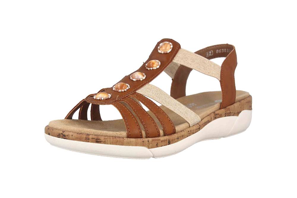 Remonte Sandalen In Übergrößen Mehrfarbig R6857-24 Große Damenschuhe