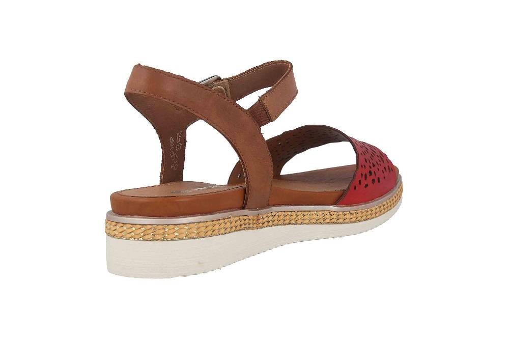 Remonte Sandalen In Übergrößen Rot R4552-33 Große Damenschuhe