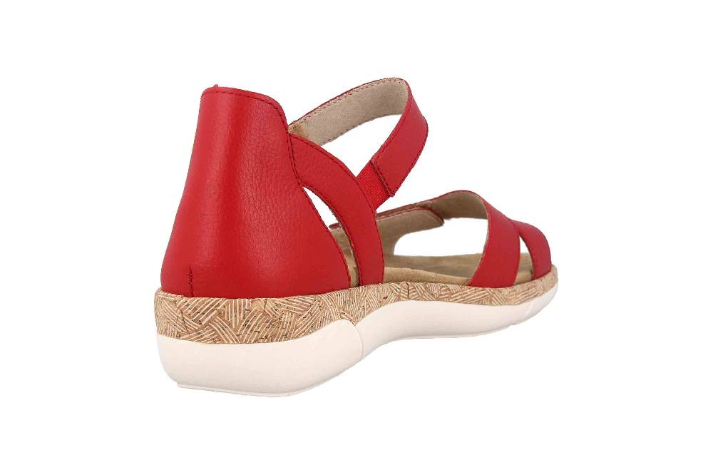 Remonte Sandalen In Übergrößen Rot R6859-33 Große Damenschuhe