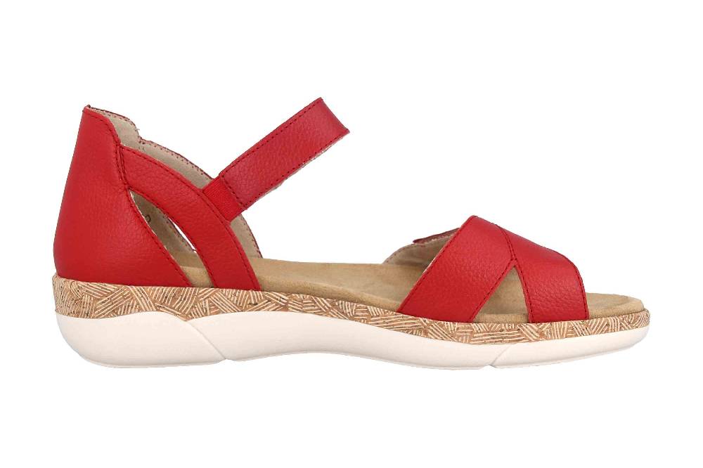 Remonte Sandalen In Übergrößen Rot R6859-33 Große Damenschuhe