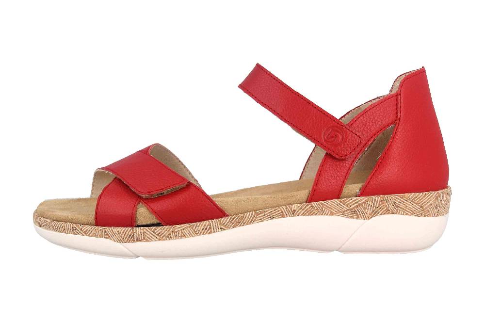 Remonte Sandalen in Übergrößen Rot R6859-33 große Damenschuhe