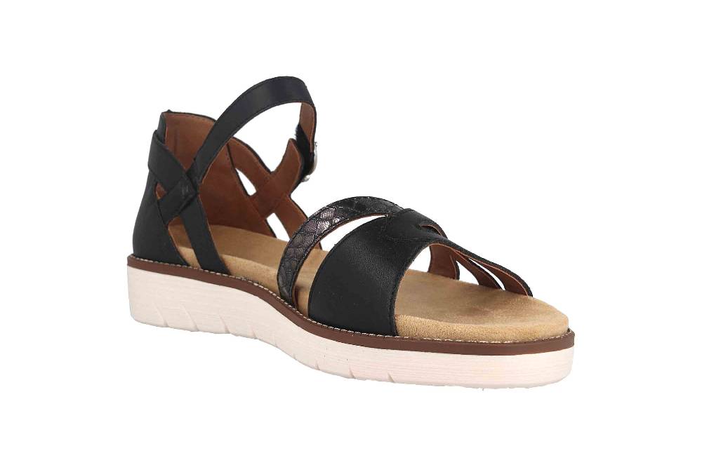 Remonte Sandalen In Übergrößen Schwarz D2046-01 Große Damenschuhe