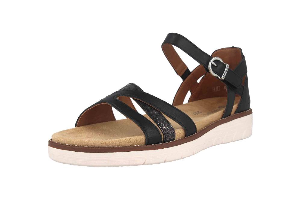 Remonte Sandalen In Übergrößen Schwarz D2046-01 Große Damenschuhe