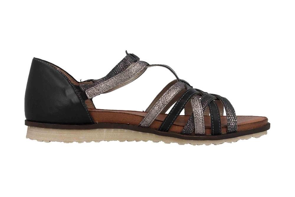 Remonte Sandalen In Übergrößen Schwarz R2756-02 Große Damenschuhe