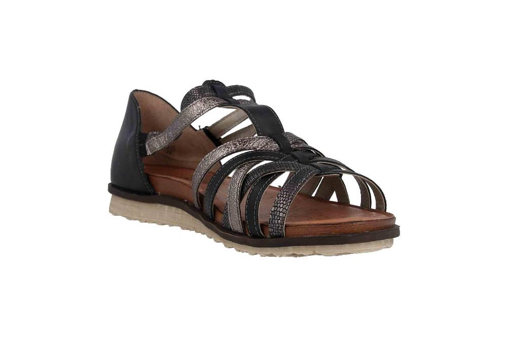 Remonte Sandalen In Übergrößen Schwarz R2756-02 Große Damenschuhe