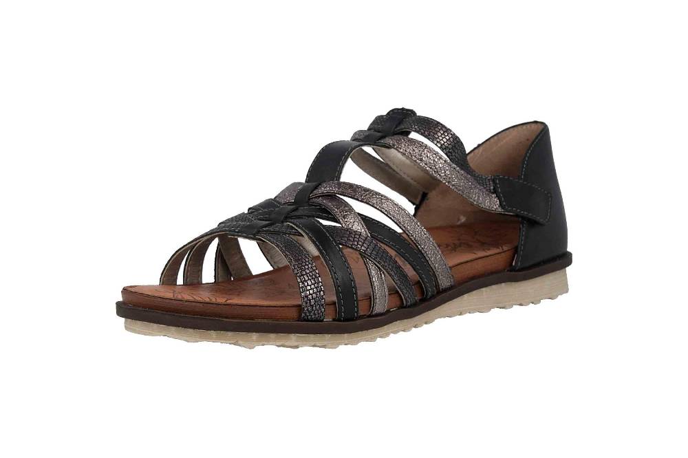 Remonte Sandalen In Übergrößen Schwarz R2756-02 Große Damenschuhe