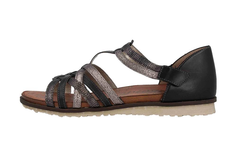 Remonte Sandalen in Übergrößen Schwarz R2756-02 große Damenschuhe