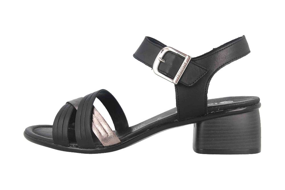 Remonte Sandalen in Übergrößen Schwarz R8766-00 große Damenschuhe