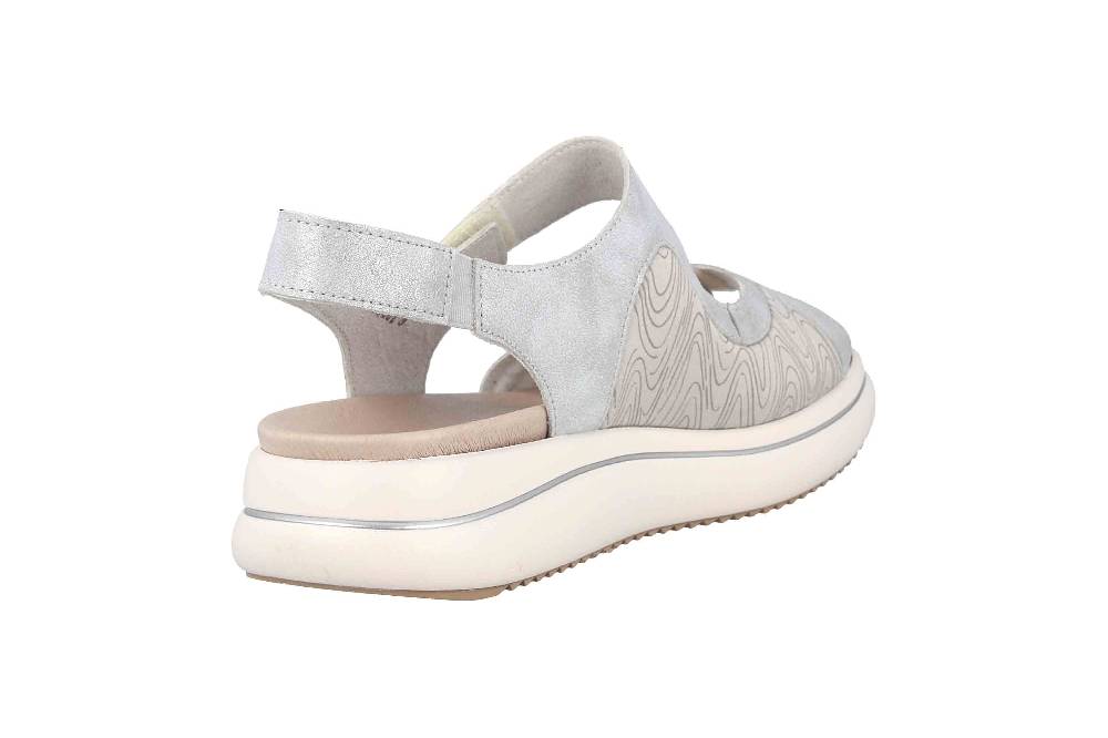 Remonte Sandalen In Übergrößen Silber D0L54-90 Große Damenschuhe