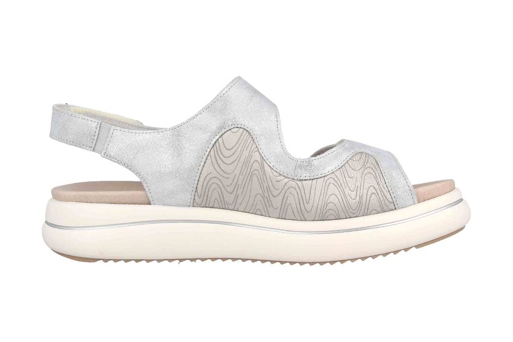 Remonte Sandalen In Übergrößen Silber D0L54-90 Große Damenschuhe