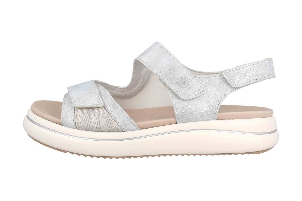 Remonte Sandalen in Übergrößen Silber D0L54-90 große Damenschuhe