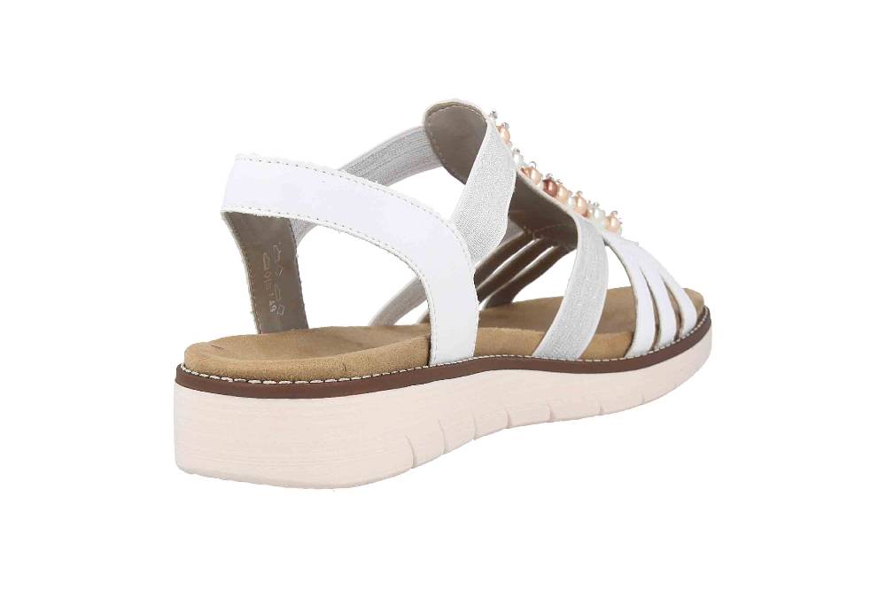 Remonte Sandalen In Übergrößen Weiß D2047-80 Große Damenschuhe