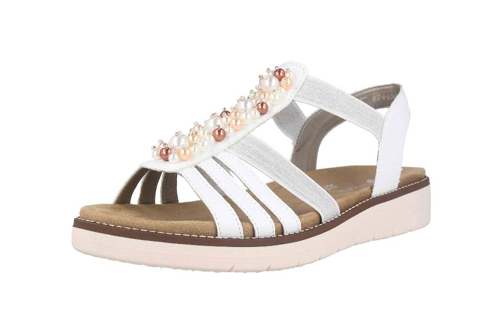 Remonte Sandalen In Übergrößen Weiß D2047-80 Große Damenschuhe
