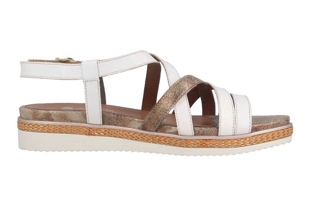 Remonte Sandalen In Übergrößen Weiß R4550-80 Große Damenschuhe