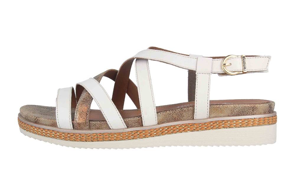 Remonte Sandalen in Übergrößen Weiß R4550-80 große Damenschuhe