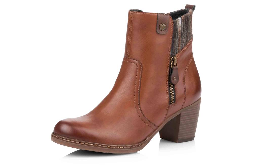 Remonte Stiefeletten In Übergrößen Braun R4674-22 Große Damenschuhe