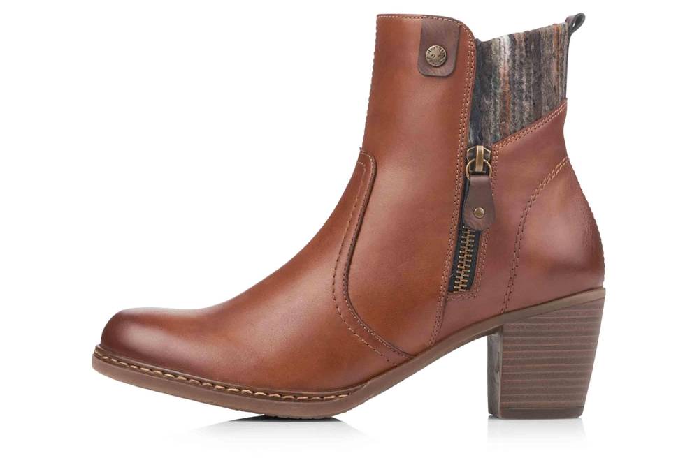 Remonte Stiefeletten in Übergrößen Braun R4674-22 große Damenschuhe