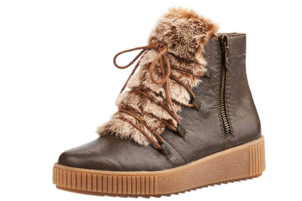 Remonte Stiefeletten in Übergrößen Grün R7981-54 große Damenschuhe