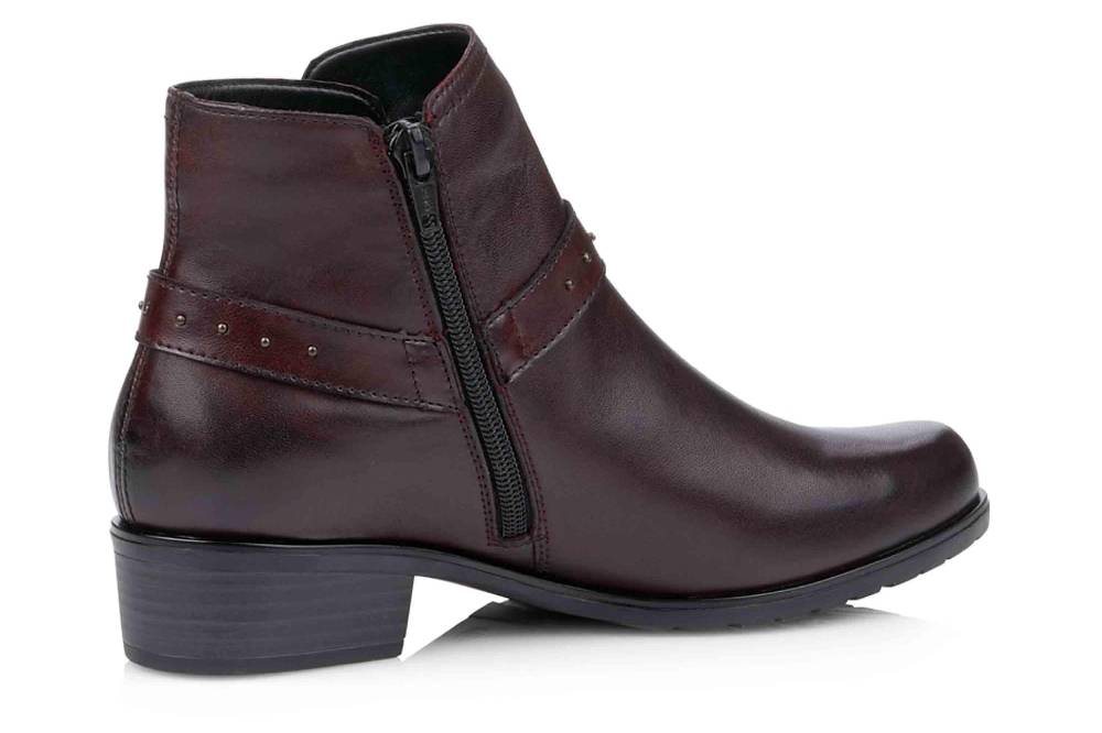 Remonte Stiefeletten In Übergrößen Rot D6878-35 Große Damenschuhe