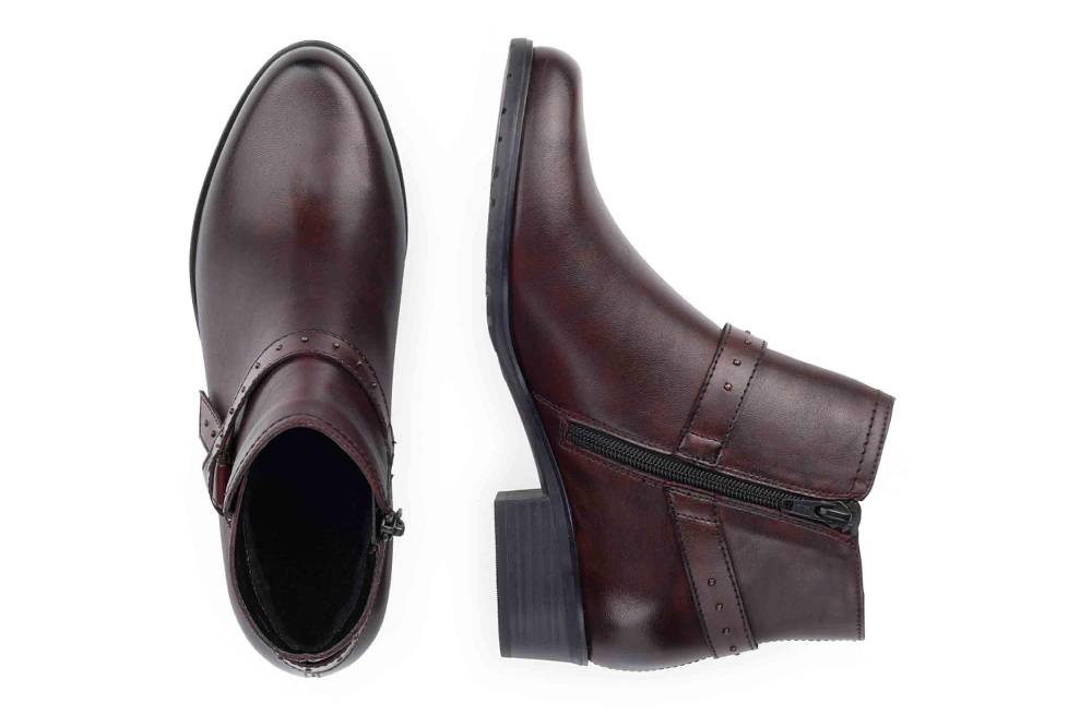 Remonte Stiefeletten In Übergrößen Rot D6878-35 Große Damenschuhe