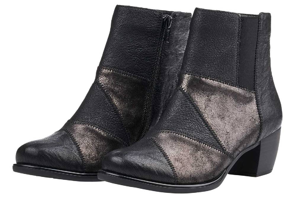 Remonte Stiefeletten In Übergrößen Schwarz R2672-02 Große Damenschuhe