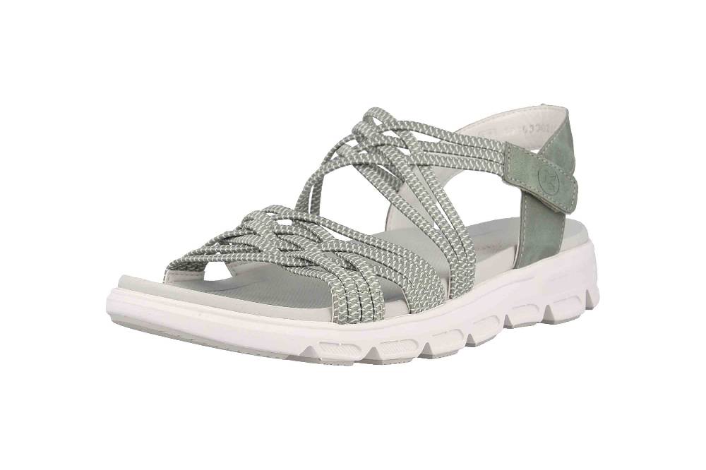 Rieker Evolution Sandalen In Übergrößen Grün V8400-52 Große Damenschuhe