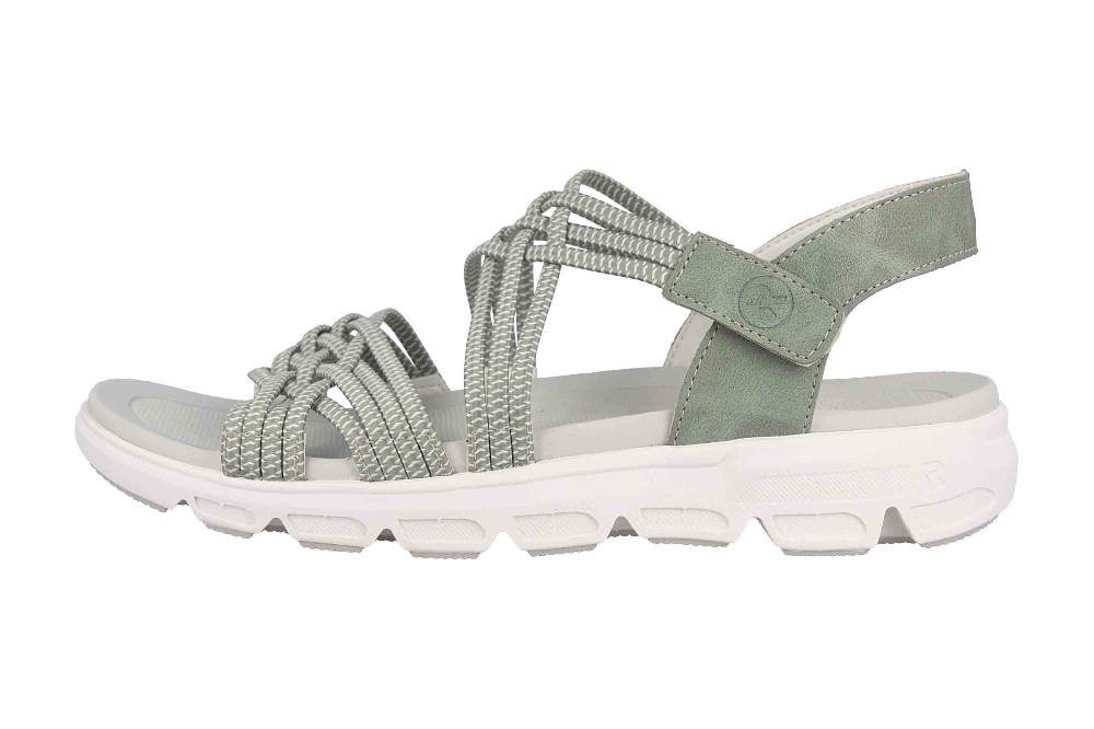 Rieker Evolution Sandalen in Übergrößen Grün V8400-52 große Damenschuhe