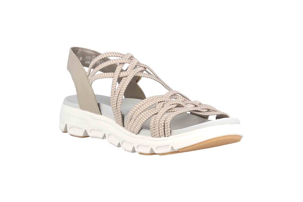 Rieker Evolution Sandalen In Übergrößen Mehrfarbig V8400-60 Große Damenschuhe