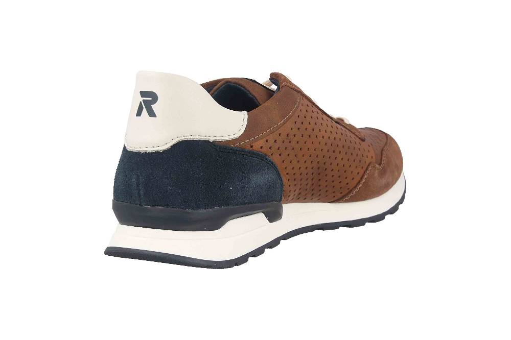 Rieker Evolution Sneaker In Übergrößen Braun U0302-24 Große Herrenschuhe