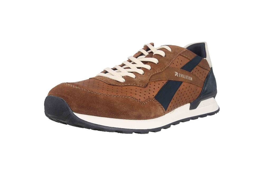 Rieker Evolution Sneaker In Übergrößen Braun U0302-24 Große Herrenschuhe