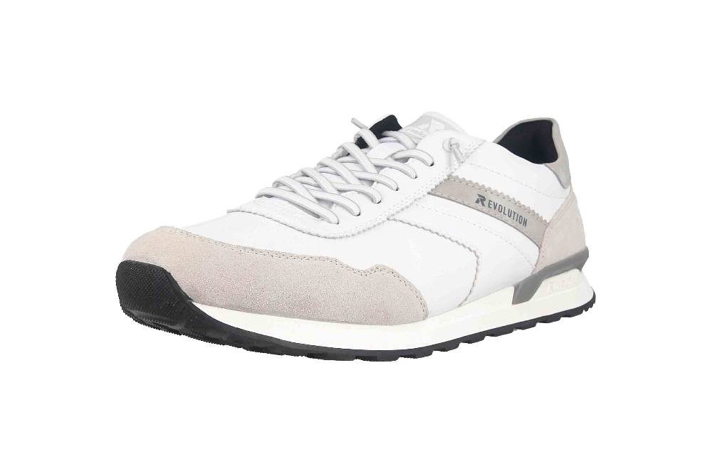 Rieker Evolution Sneaker In Übergrößen Weiß U0303-80 Große Herrenschuhe