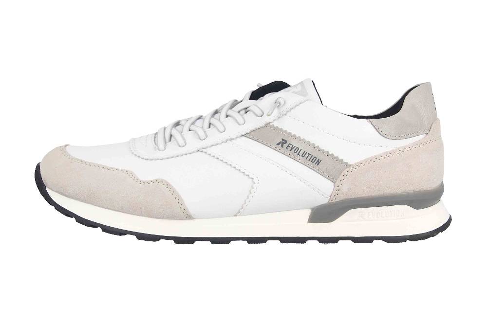 Rieker Evolution Sneaker in Übergrößen Weiß U0303-80 große Herrenschuhe